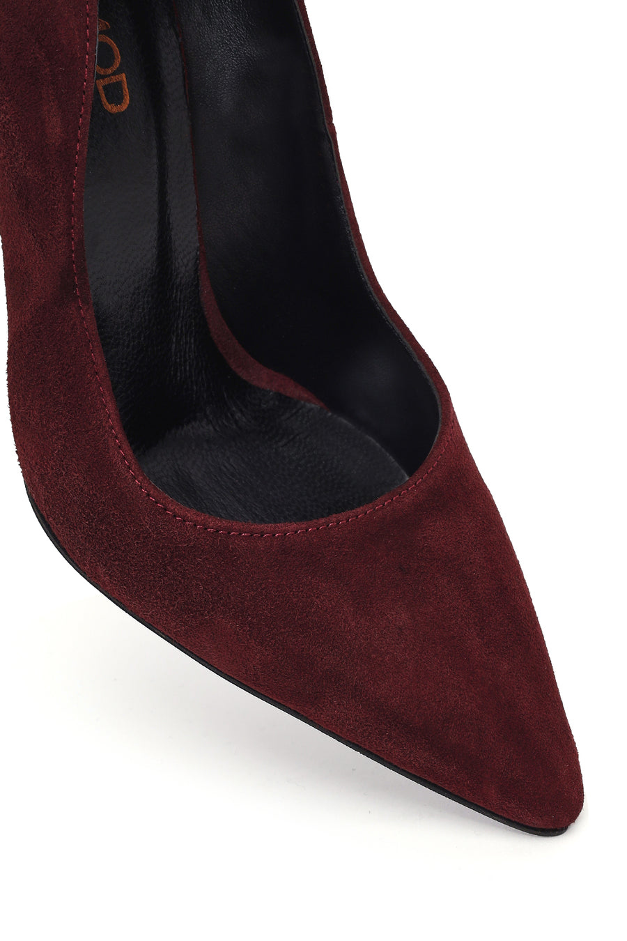 Kadın Bordo İnce Topuklu Süet Deri Stiletto