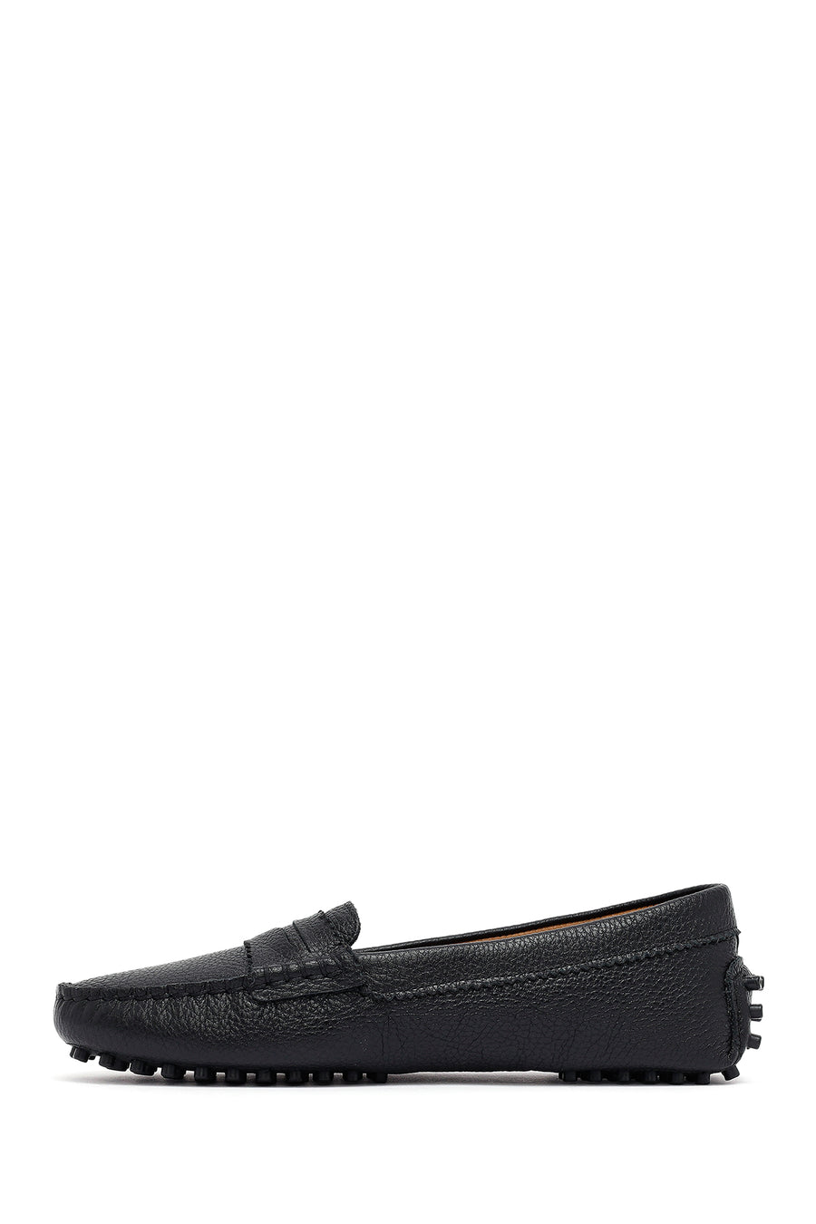 Woman Black Leather Loafers