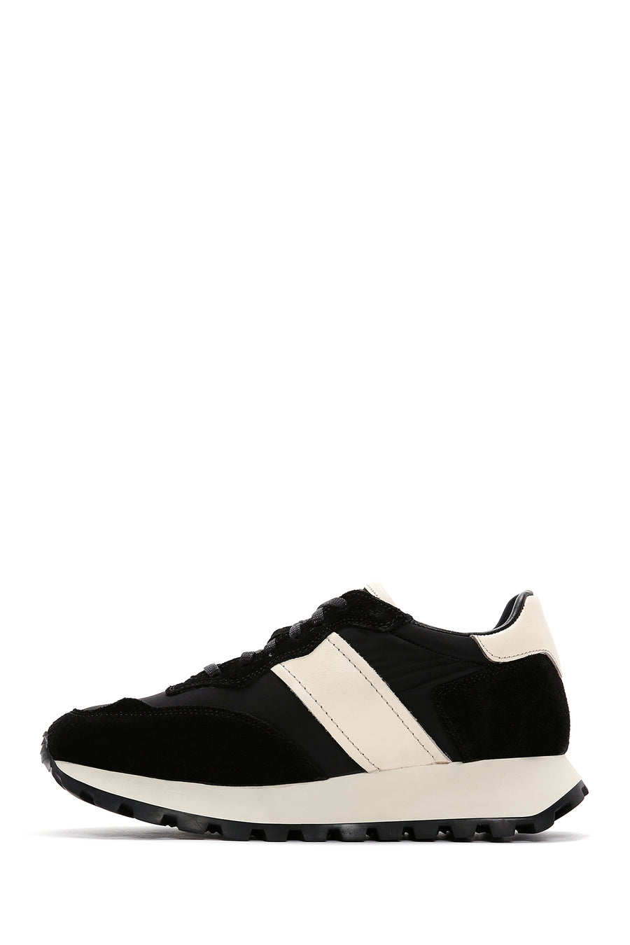 Men's Black Suede Leather Detailed Sneaker