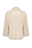 Karen Women's Beige Oversize Leather Jacket | Derimod
