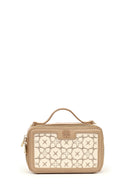 Women's Beige Long Strap Printed Shoulder Bag | Derimod