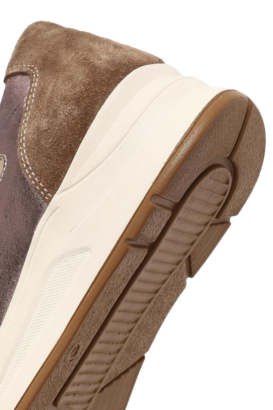 Women's Mink Lace-Up Wedge Heel Leather Sneaker