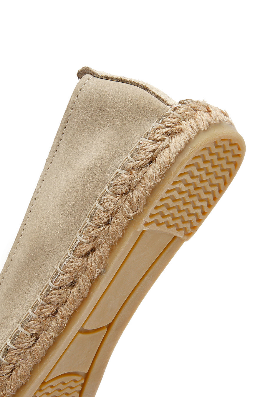 Women's Beige Suede Leather Espadrille