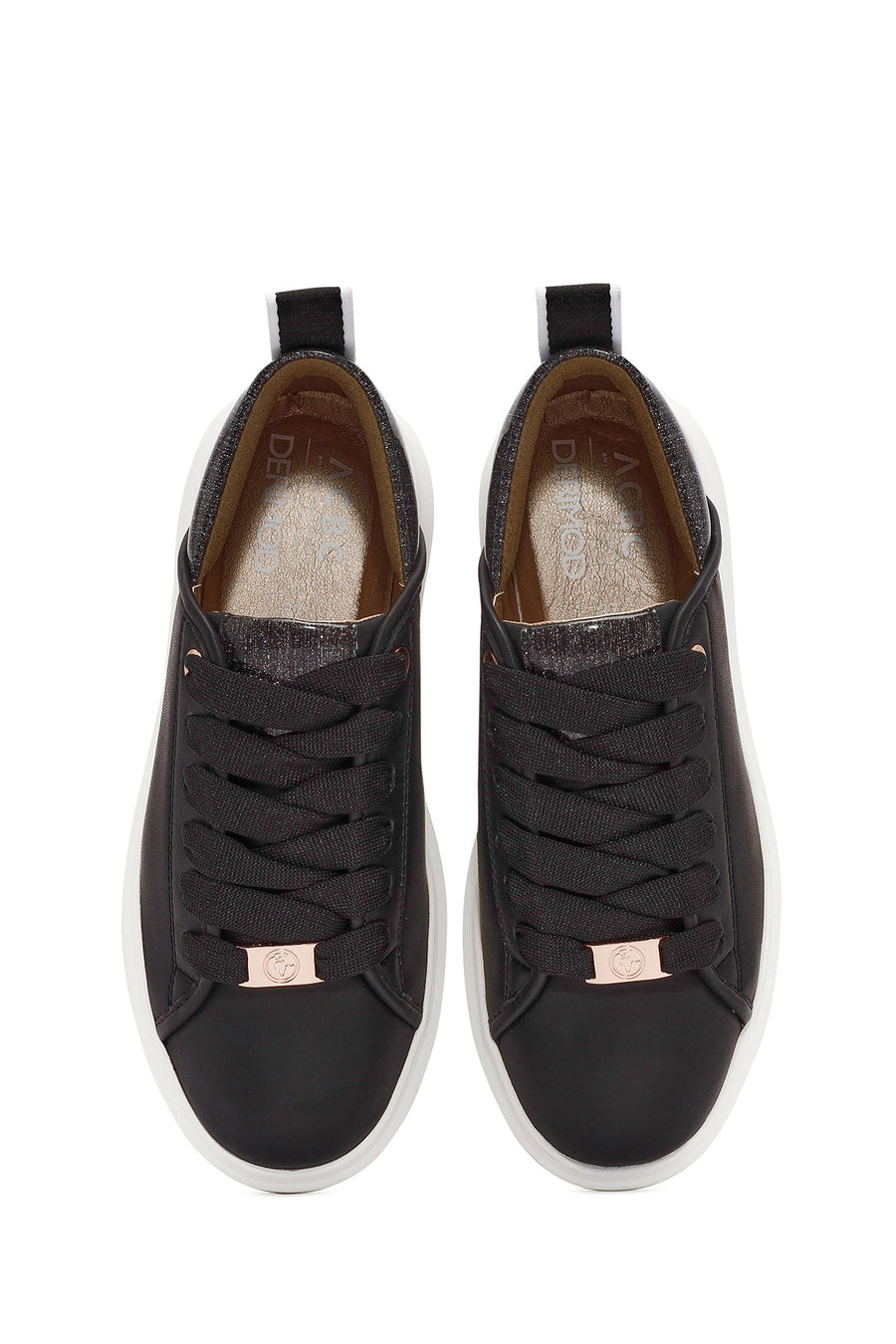 ACBC x Derimod Women's Black Lace-Up Chunky Sole Sneakers