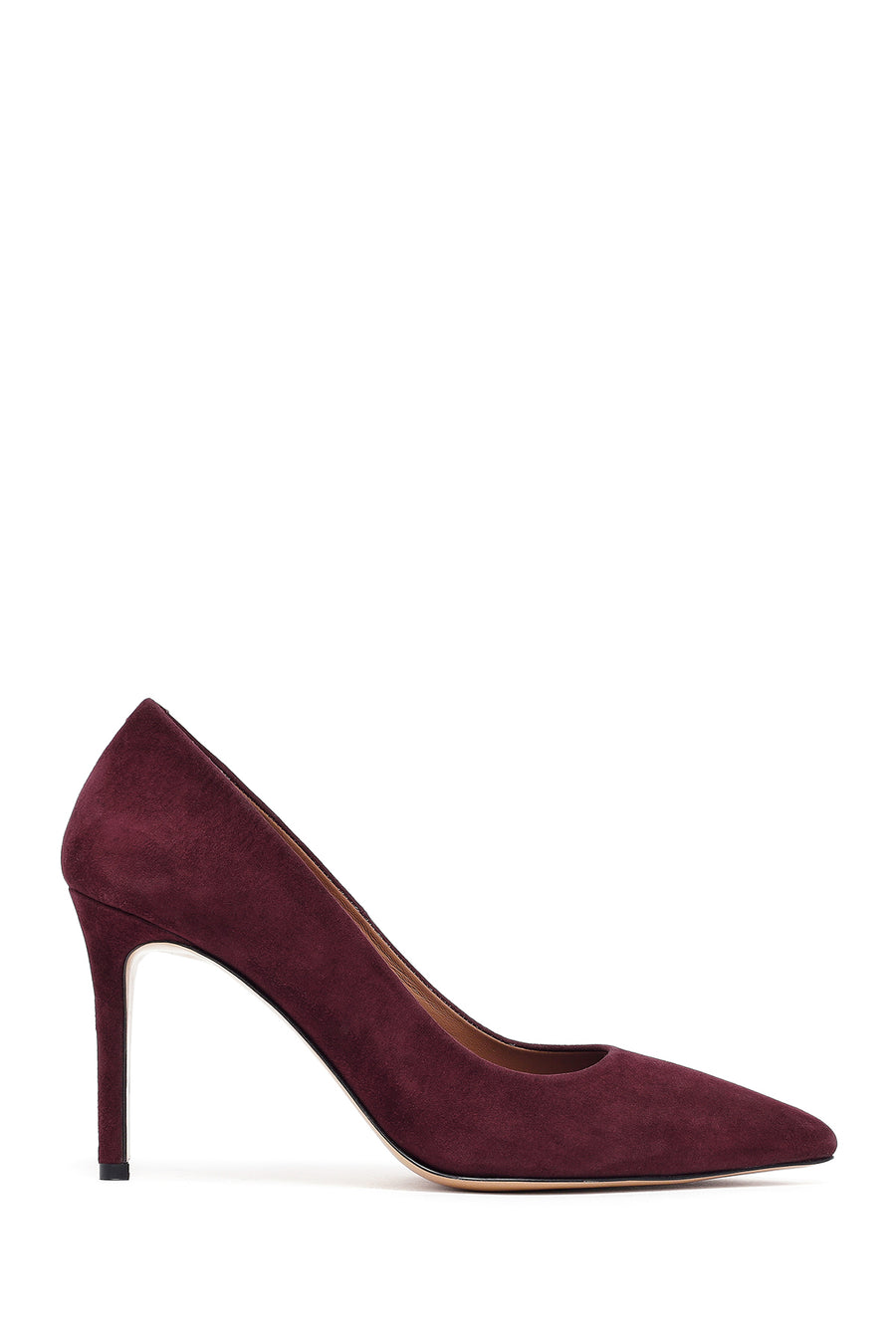 Woman Burgundy Thin-Heeled Suede Stiletto AF200006DS | Derimod