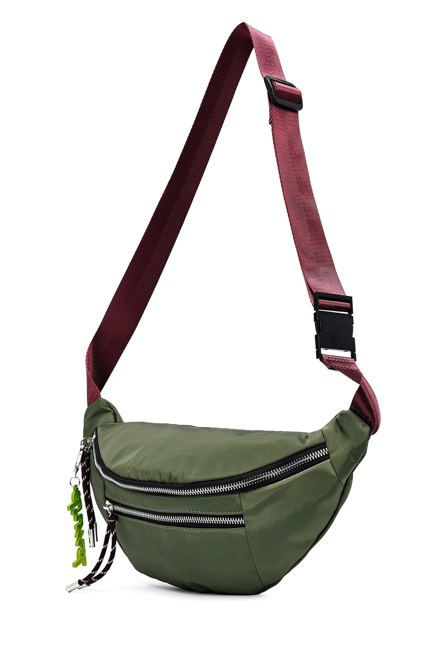 Women's Green Mini Fabric Crossbody Bag