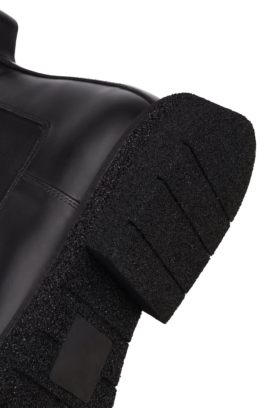 Men's Black Zippered Leather Boot