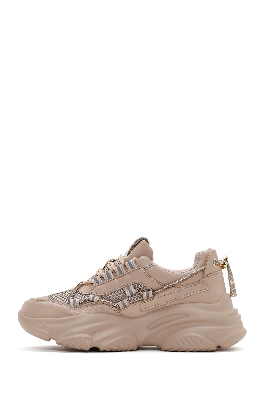Kadın Koyu Pudra Kalın Tabanlı Sneaker