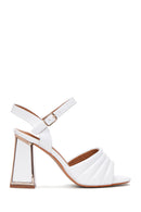 Women's White Thick Heeled Sandals | Derimod