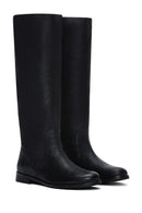 Women's Black Leather Classic Boots | Derimod