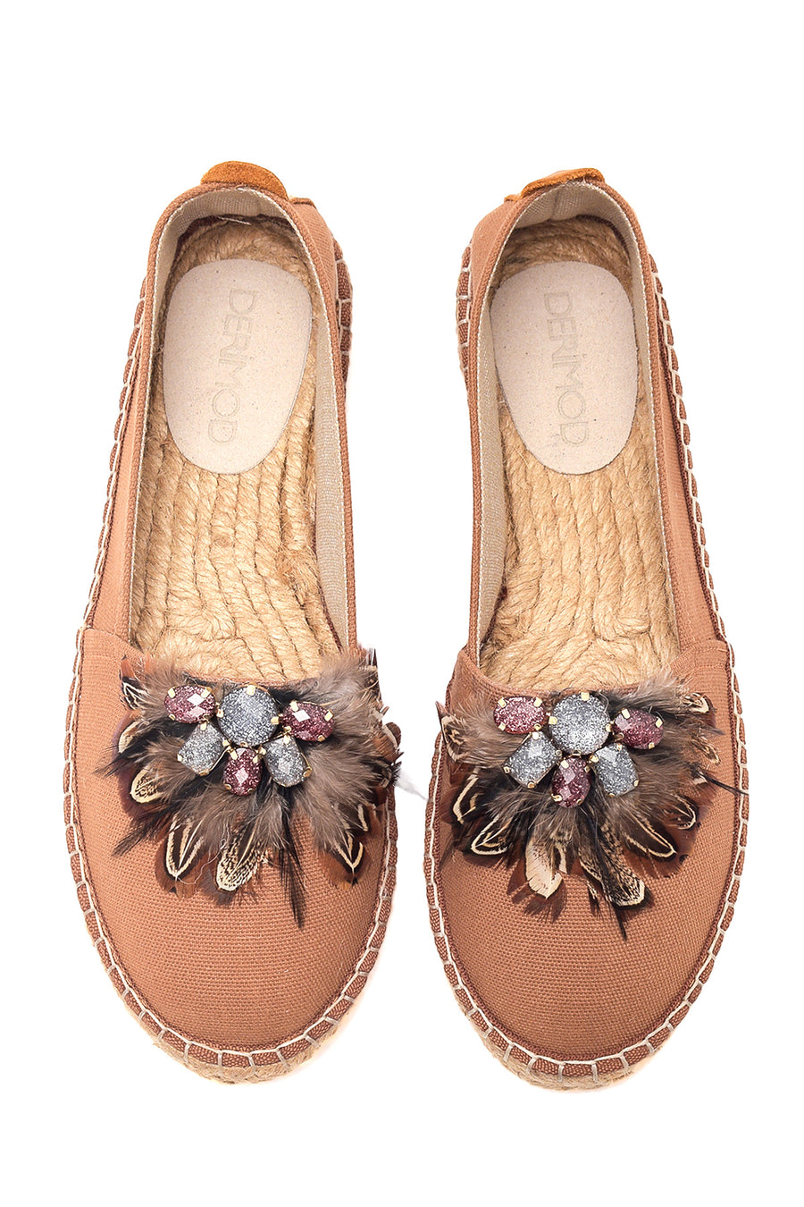 Women's Tan Stone Straw Sole Espadrille