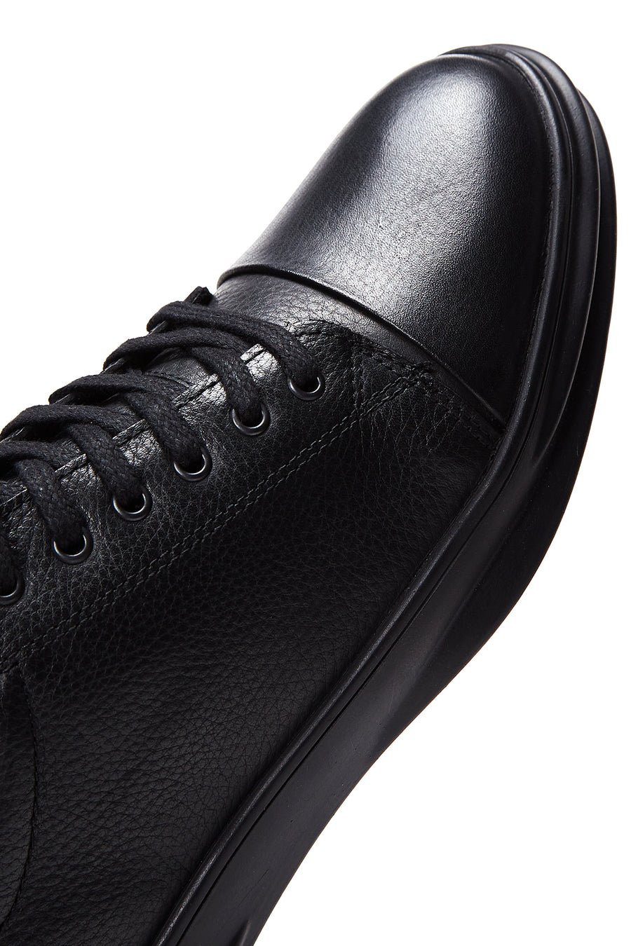 Erkek Siyah Deri Sneaker