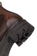 Woman Brown Thick-Soled Leather Chelsea Boots | Derimod