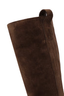 Women's Brown Suede Leather Boots | Derimod