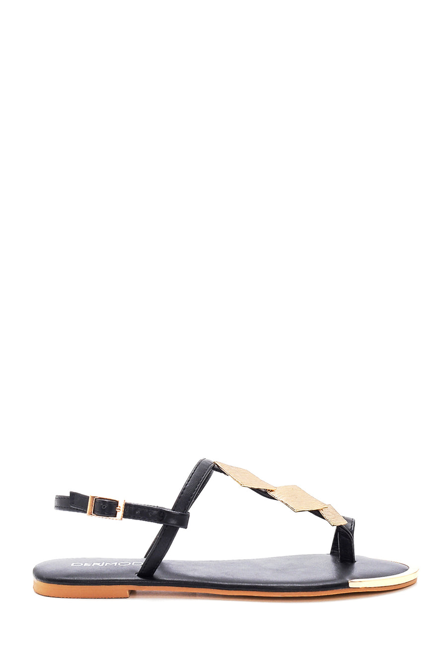Women's Black Flip Flops Sandals 22SFE491518 | Derimod