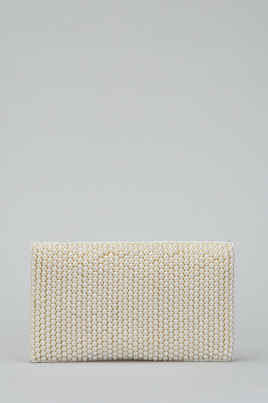 Beige Women's Portfolio with Pearl Detail