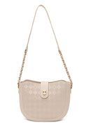 Woman Cream Long-Strap Printed Shoulder Bag | Derimod