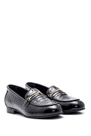 Women's Leather Crocodile Buckle Loafer | Derimod