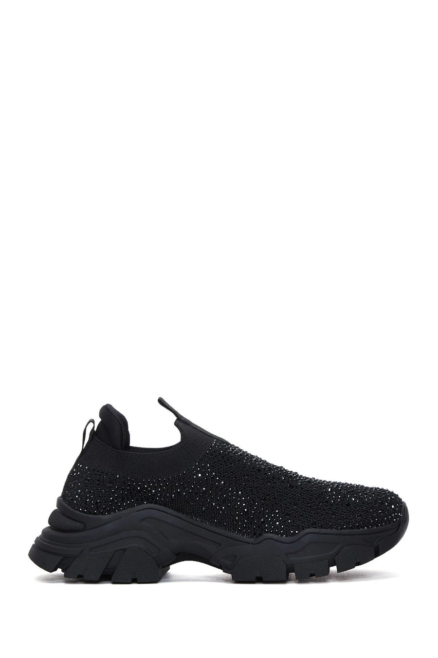 Derimod Zero Kadın Siyah Taşlı Kumaş Sneaker 24WFD43026F | Derimod