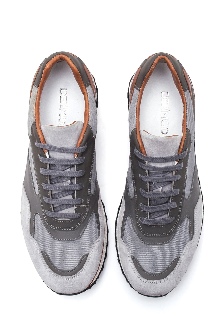 Erkek Deri Süet Detaylı Sneaker