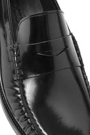 Men's Black Leather Classic Loafer | Derimod