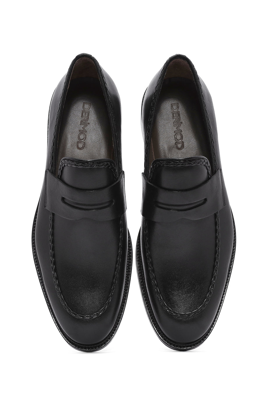 Erkek Siyah Deri Klasik Loafer