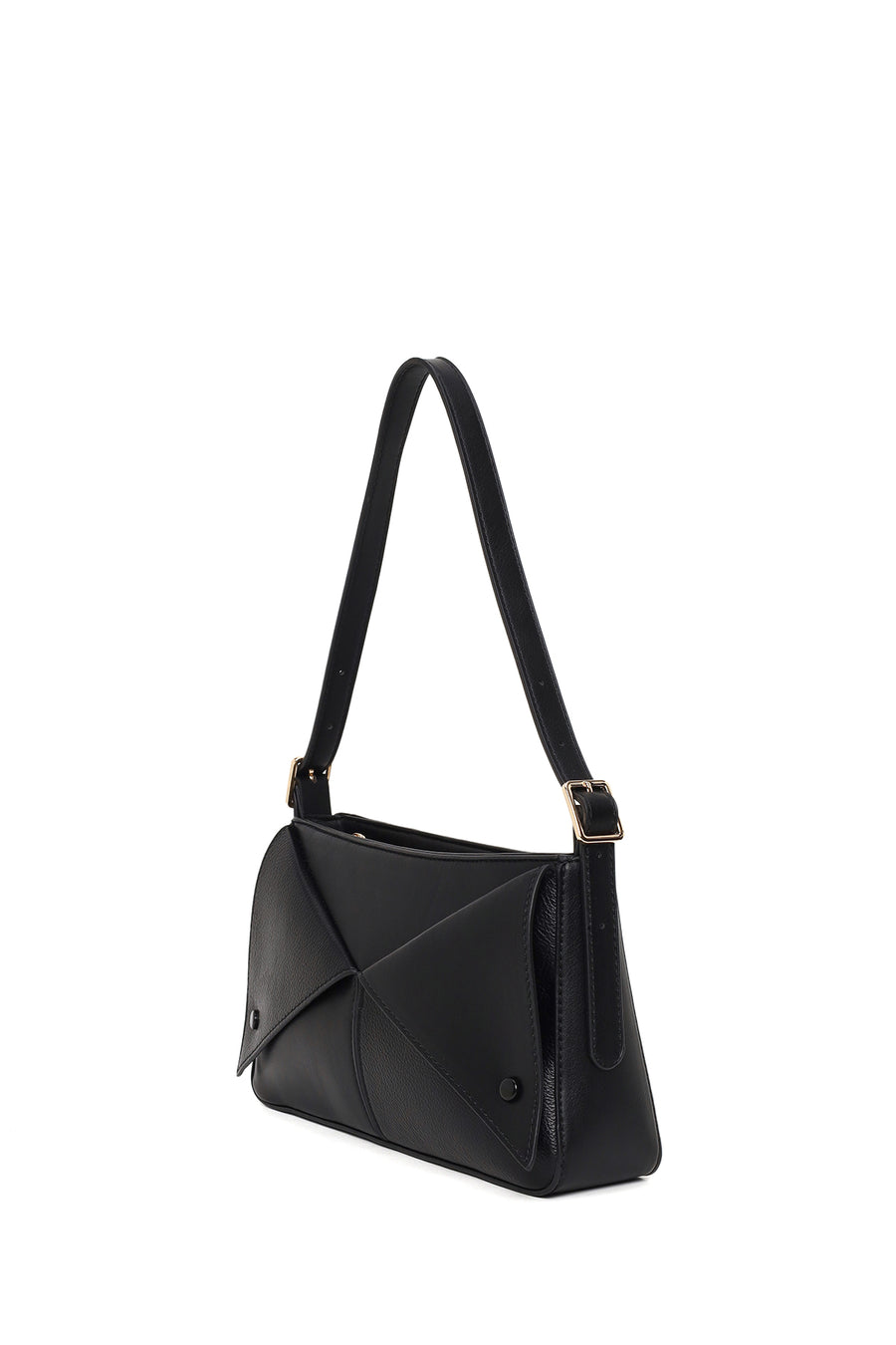 Woman Black Long Shoulder Strap Shoulder Bag