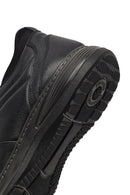 Erkek Siyah Bağcıklı Kalın Tabanlı Deri Casual Sneaker | Derimod