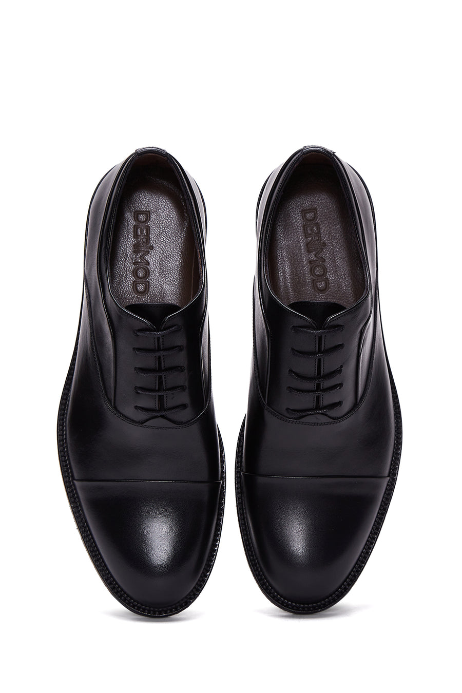 Men's Black Lace-Up Leather Classic Shoes