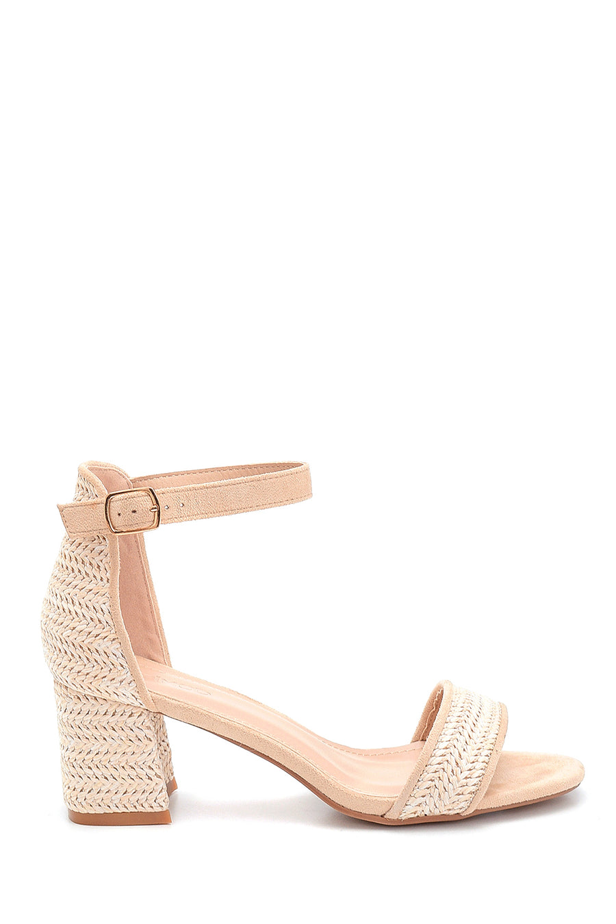 Women's Straw Detailed Heeled Sandals 21SFE4702M7 | Derimod