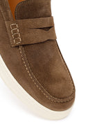 Erkek Taba Süet Deri Casual Loafer | Derimod