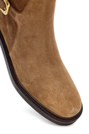 Woman Mink Zippered Suede Leather Boat | Derimod