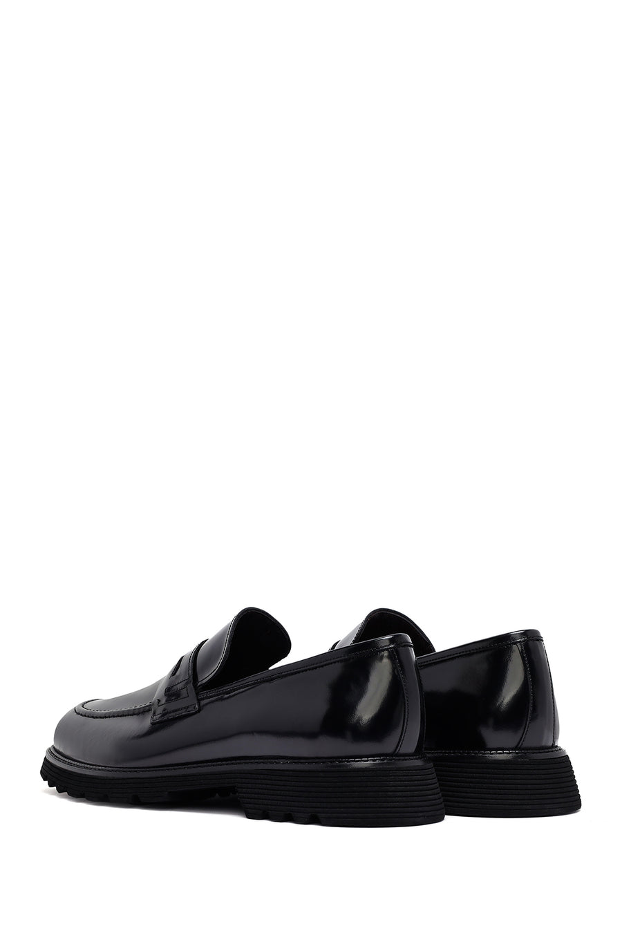 Male Black Leather Classic Loafer