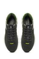 Derimod Studio Men's Dark Green Lace-Up Thick-Soled Sneaker | Derimod