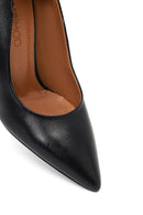 Woman Black Thin-Heeled Leather Stiletto | Derimod