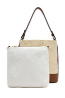 Women's Beige Straw Shoulder Bag | Derimod