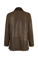 Gateaway Woman Brown Leather Coat | Derimod
