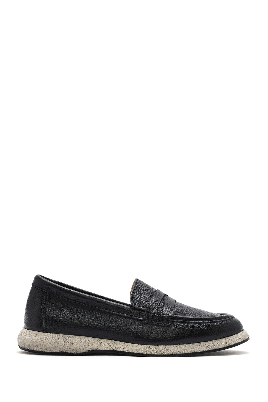 Kadın Siyah Deri Loafer 25SFD1318FT | Derimod