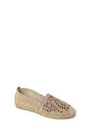 Woman Light Beige Suede Espadrilles | Derimod