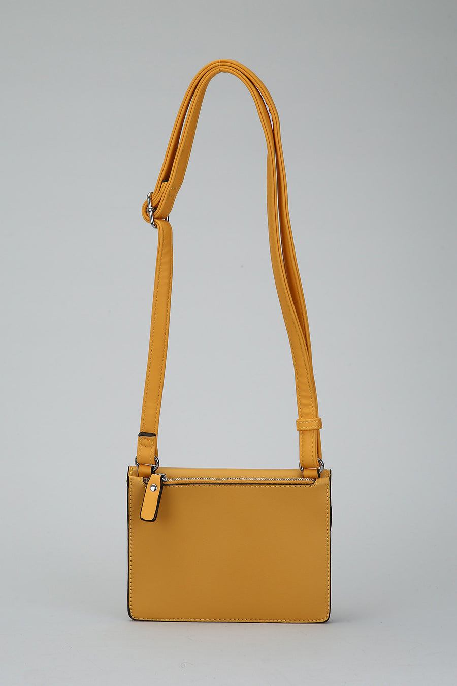 Yellow Women's Crossbody Bag with Staple Detail