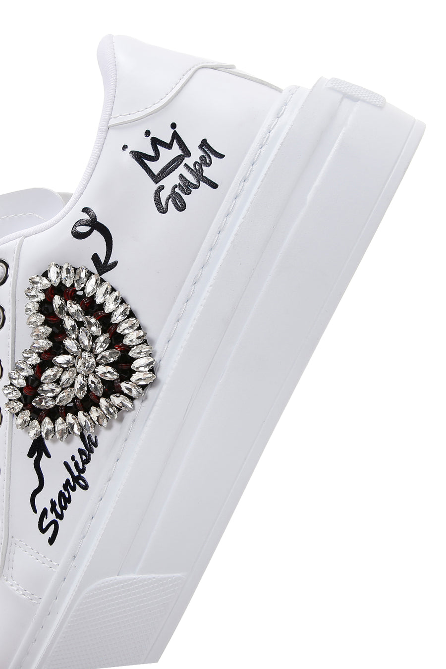 Women's White Stone Sneaker