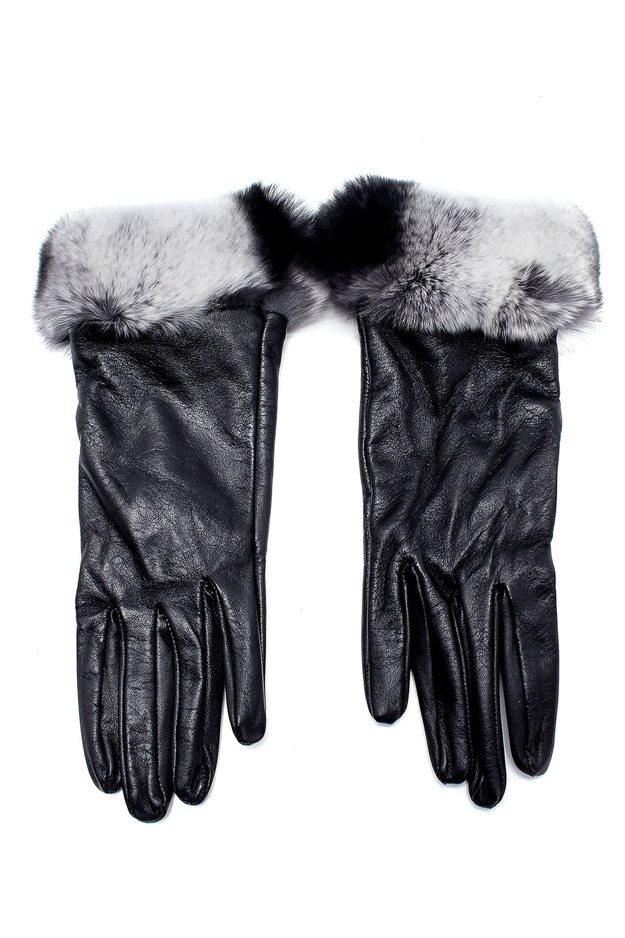 Women's Leather Fur Gloves