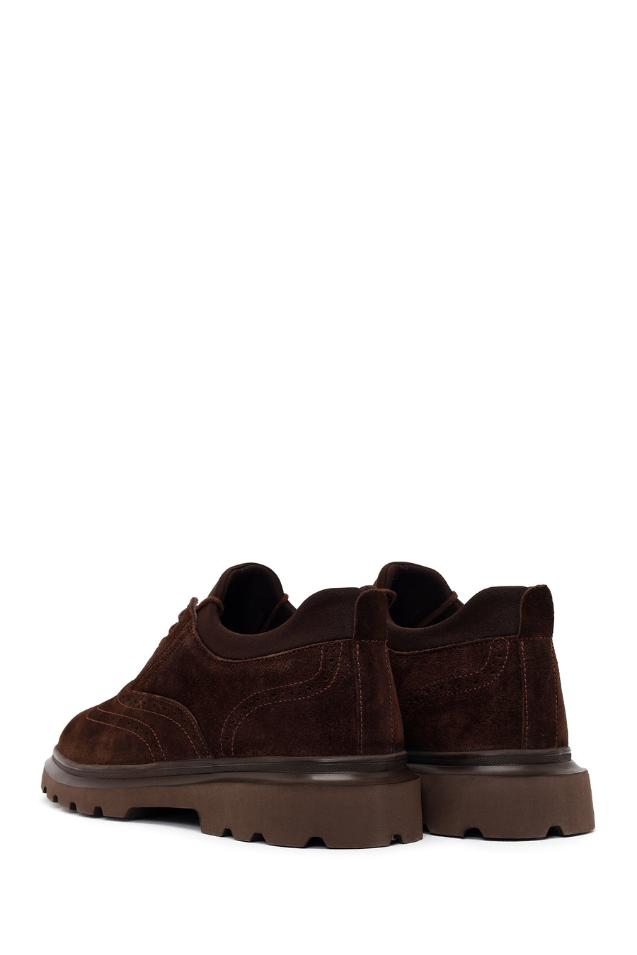 Male Brown Lace-Up Suede Casual Shoes