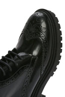 Women's Black Zippered Leather Boots | Derimod