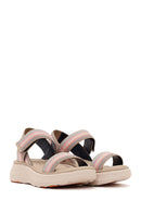 Women's Beige Strapped Thick-Soled Fabric Comfort Sandals | Derimod