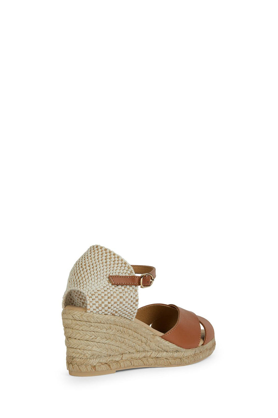 Geox Women's Brown Gelsa Wedge Heels Suede Leather Espadrille