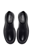 Male Black Lace-Up Leather Casual Shoes | Derimod