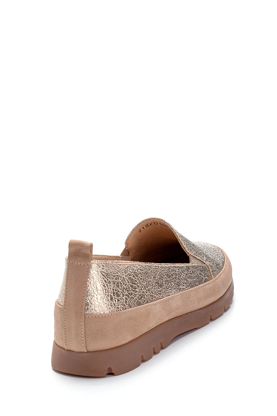 Women's Leather Glitter Detailed Loafer