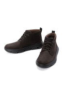 Skechers Men's Brown Garza Fontaine Nubuck Leather Boots | Derimod