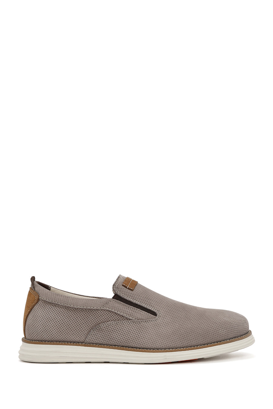 Erkek Vizon Nubuk Deri Casual Loafer 25SFD7104V3 | Derimod